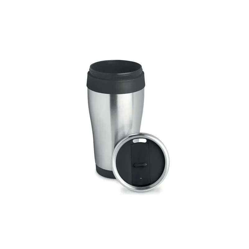 Tasse Isotherme Personnalisée 455 ml en Inox - TRAM Matières : PET recyclé Couleurs : blanc personnalisable avec votre logo
