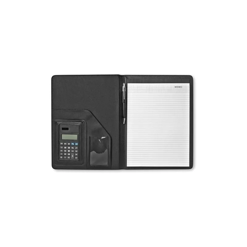 Conférencier A4 en PU personnalisé NADIA Couleurs : rouge goodies publicitaire événementiel