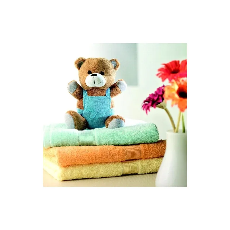 Ourson en peluche unique et personnalisé - Cadeau d'entreprise NICO Couleurs : orange cadeau entreprise pas cher