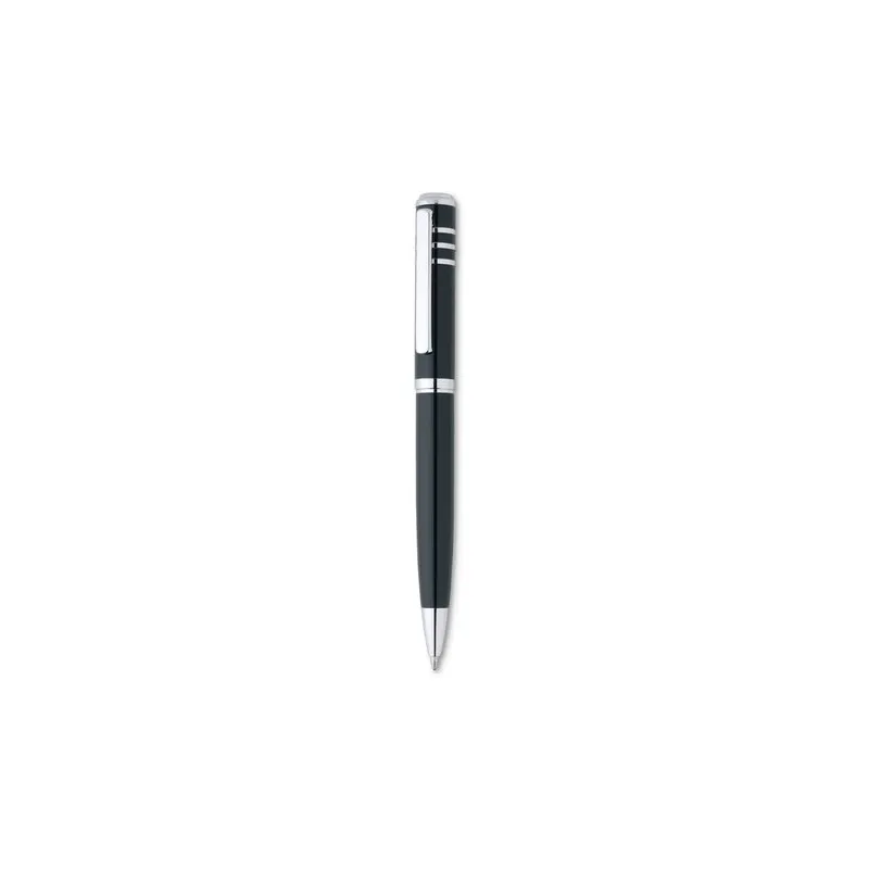 Stylo-bille twist laqué en métal personnalisé OLYMPIA Couleurs : noir personnalisable avec votre logo