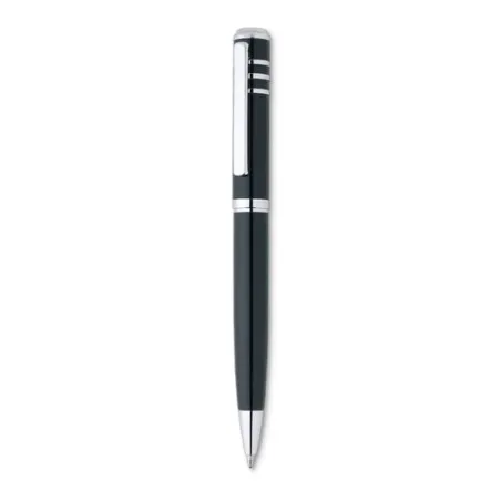 Stylo-bille twist laqué en métal personnalisé OLYMPIA Couleurs : noir personnalisable avec votre logo