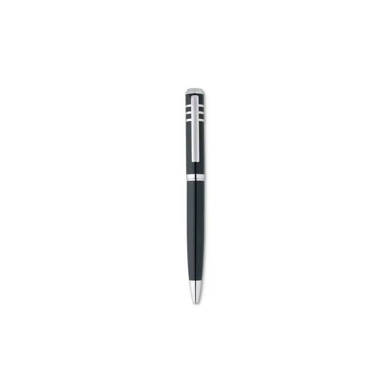 Stylo-bille twist laqué en métal personnalisé OLYMPIA Couleurs : noir cadeau entreprise pas cher