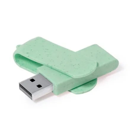 Clé USB Éco-responsable Pratique Personnalisée 16GB Brounik Matières : bambou Couleurs : bleu goodies publicitaire événementiel