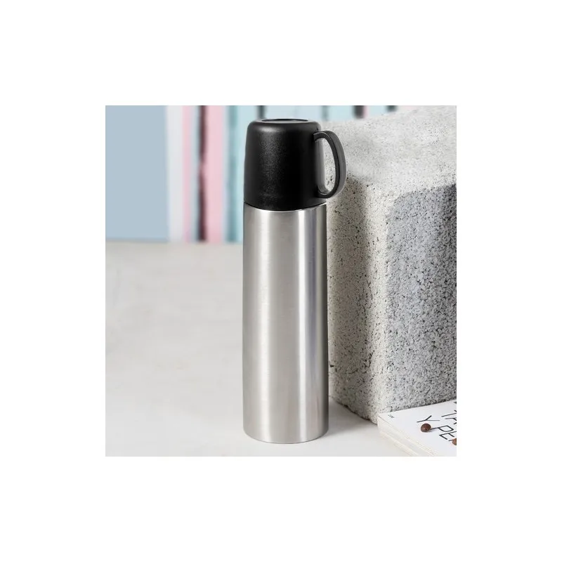 Bouteille Isotherme Personnalisée 500 ml Pas Cher - Tibber Couleurs : noir cadeau client original