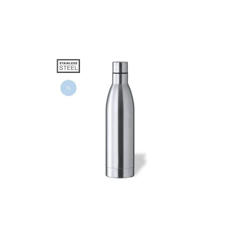 Gourde Personnalisable 1L - Bidon Pounder Matières : polypropylène (PP) Couleurs : gris personnalisable avec votre logo