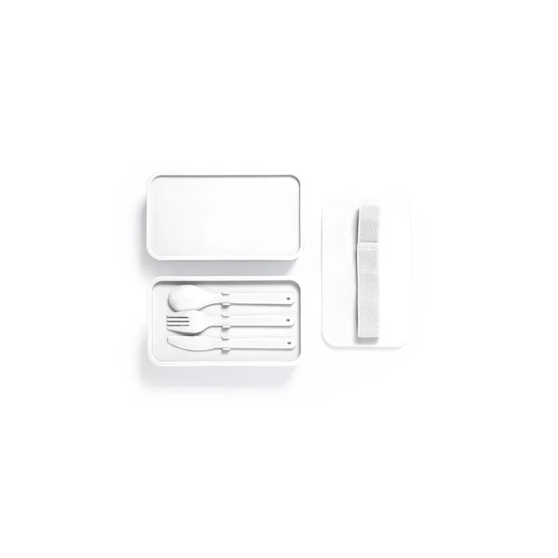 Gamelle Personnalisée Écologique - Boîte à Lunch Vilma Matières : PET recyclé Couleurs : blanc cadeau collaborateur premium