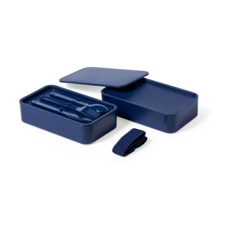 Gamelle Personnalisée Écologique - Boîte à Lunch Vilma Matières : PET recyclé Couleurs : bleu marquage laser ultra précis