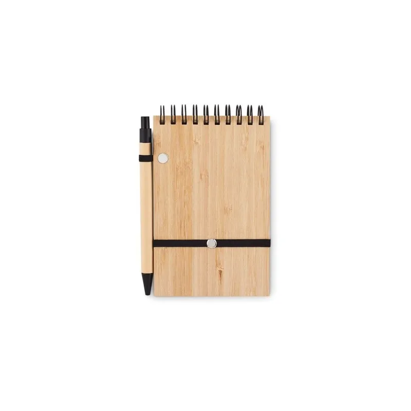 Bloc-Notes A6 Écologique Pratique en Bambou - Personnalisé SONORABAM Matières : coton Taille textile : XS Couleurs : rouge doux 