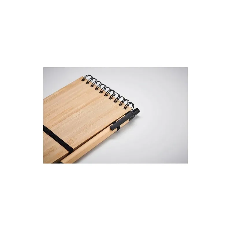 Bloc-Notes A6 Écologique Pratique en Bambou - Personnalisé SONORABAM Matières : coton Taille textile : XS Couleurs : rouge doux 