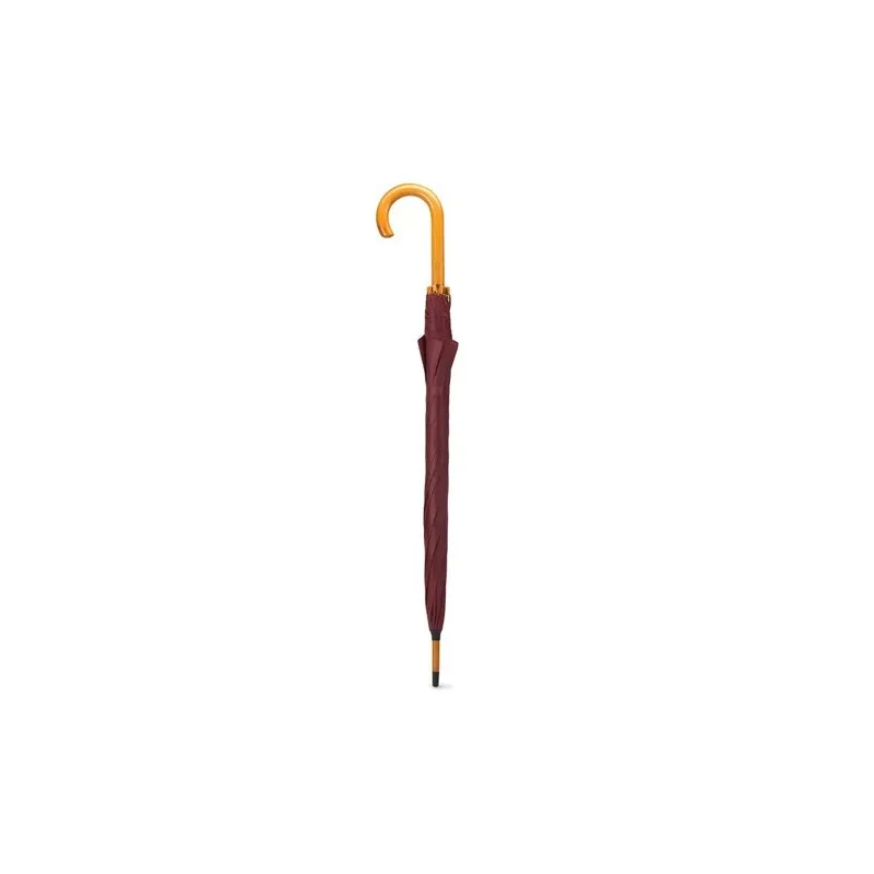 Parapluie Écologique avec Poignée en Bois - CUMULI Matières : polyester Taille textile : M Couleurs : blanc accessoire événement