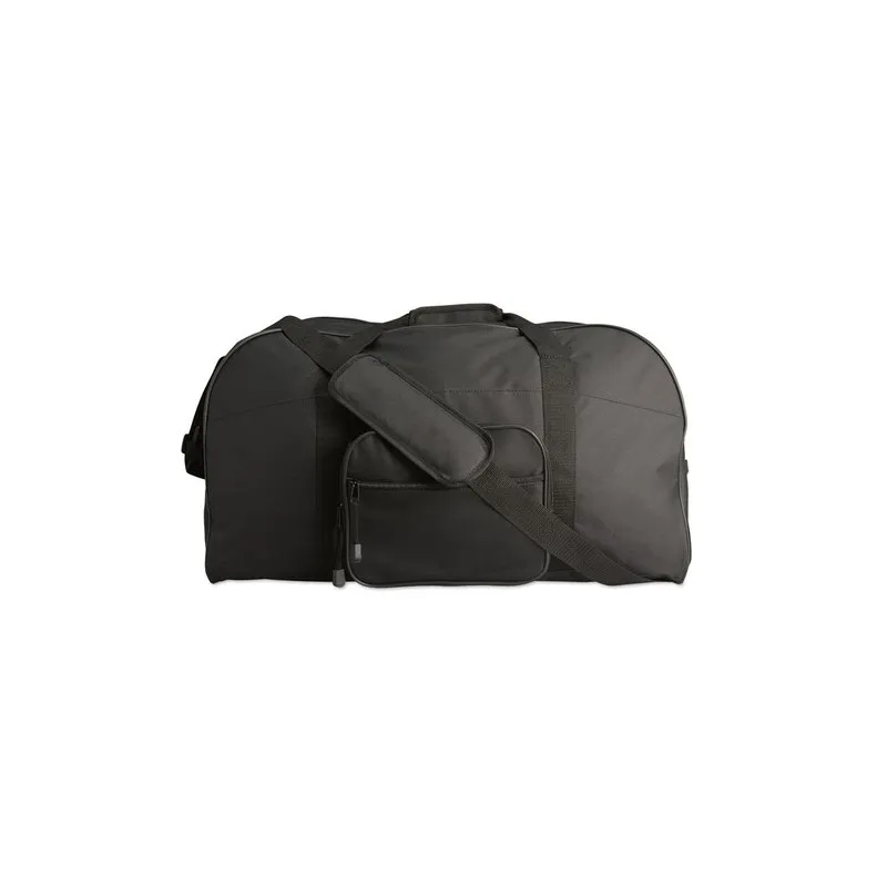 Sac de sport personnalisable avec poche avant - TERRA Matières : aluminium Couleurs : noir personnalisable avec votre logo
