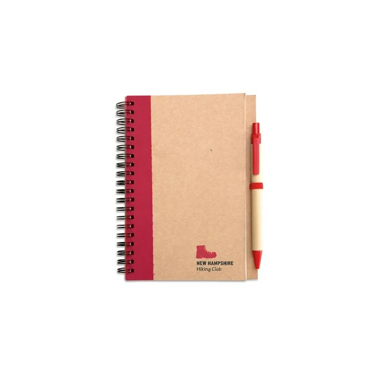 Bloc-notes recyclé et stylo SONORA PLUS