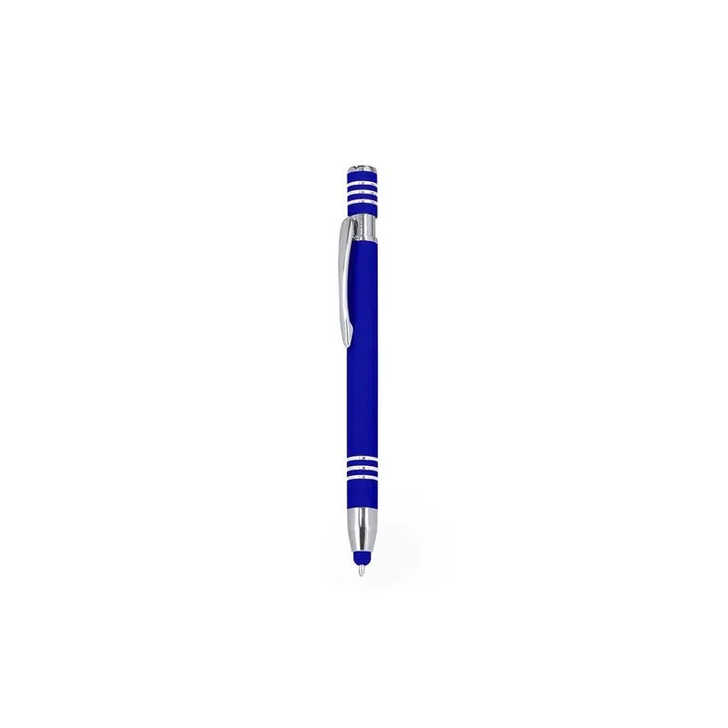 Stylet bille personnalisé pas cher Harkin Matières : polyester Couleurs : bleu marquage laser ultra précis