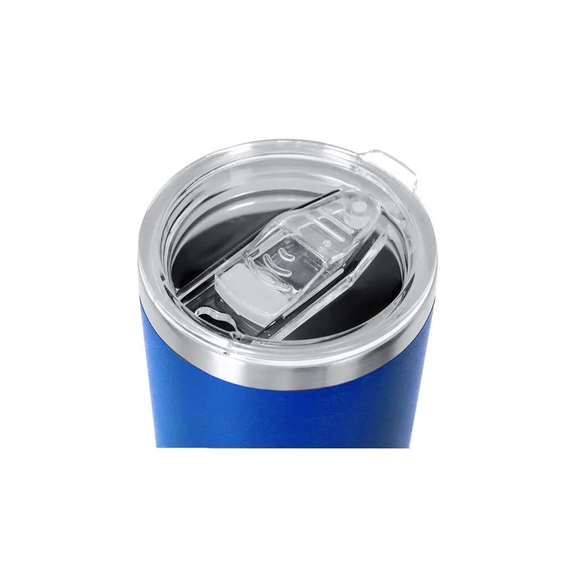 Verre thermique personnalisé pas cher Haftal Matières : polyester Couleurs : bleu personnalisable avec votre logo