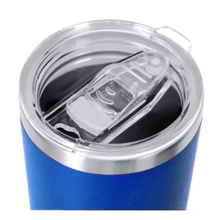 Verre thermique personnalisé pas cher Haftal Matières : polyester Couleurs : bleu personnalisable avec votre logo