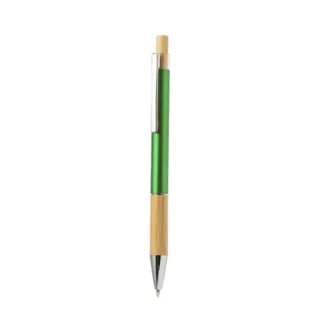 Stylo Écologique Cadeau en Bamboo et Aluminium Weler Couleurs : vert cadeau collaborateur premium