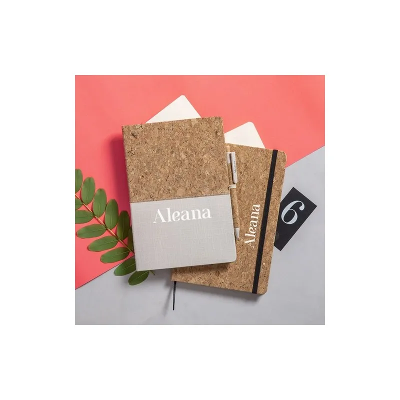 Bloc Notes Écologique Personnalisé - Brastel Matières : polyester Couleurs : noir marquage laser ultra précis