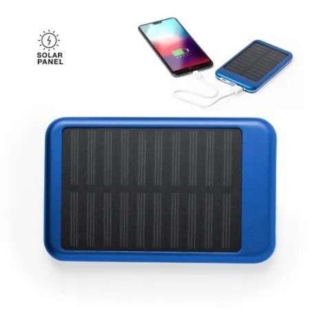 Batterie solaire personnalisée 4000 mAh - Power Bank Rudder Couleurs : jaune marquage laser ultra précis