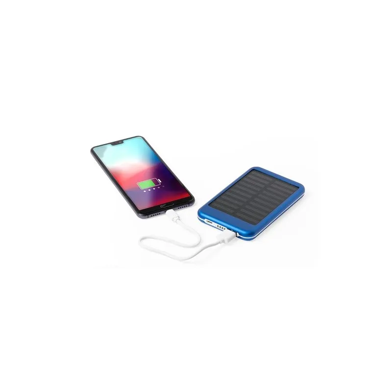 Batterie solaire personnalisée 4000 mAh - Power Bank Rudder Couleurs : jaune goodies publicitaire durable