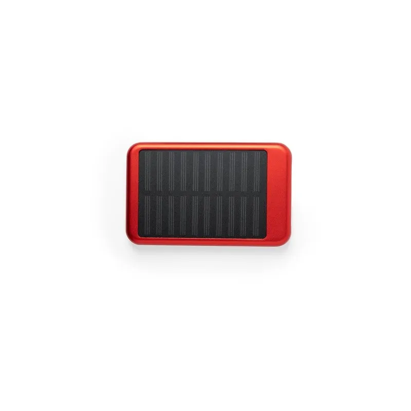 Batterie solaire personnalisée 4000 mAh - Power Bank Rudder Couleurs : blanc personnalisable avec votre logo