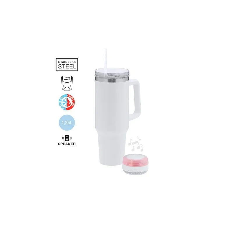 Carafe thermique personnalisée à prix réduit - Haut-Parleurs Tracir Matières : polyester Couleurs : bleu foncé cadeau entreprise