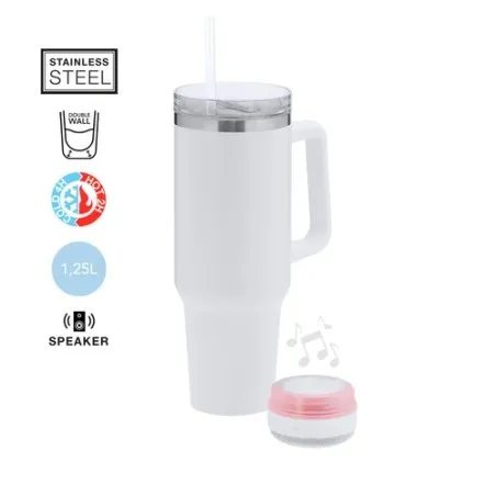 Carafe thermique personnalisée à prix réduit - Haut-Parleurs Tracir Matières : polyester Couleurs : bleu foncé cadeau entreprise