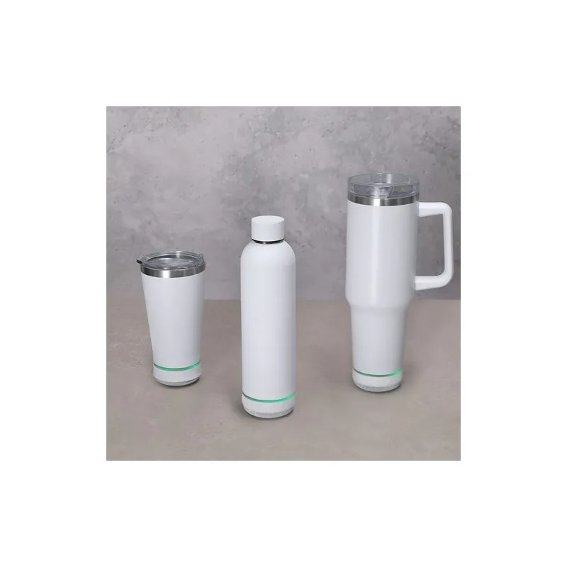 Carafe thermique personnalisée à prix réduit - Haut-Parleurs Tracir Matières : polyester Couleurs : bleu foncé marquage couleur 