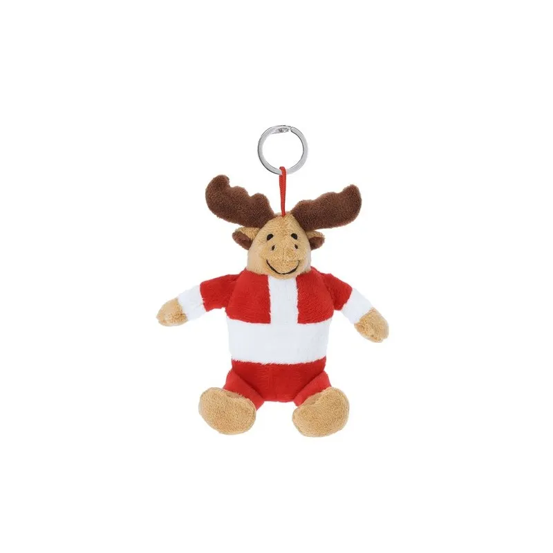 Porte-clés personnalisé en peluche pas cher Cardix Matières : polyester Couleurs : bleu clair objet promotionnel éco-responsable