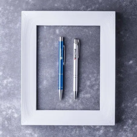 Stylo Bille Personnalisé Trocum Matières : Synthétique Couleurs : noir impression logo haute qualité