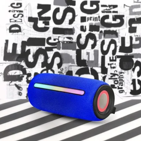 Haut-parleur personnalisé pas cher Hochok Matières : PET recyclé Couleurs : noir objet publicitaire robuste