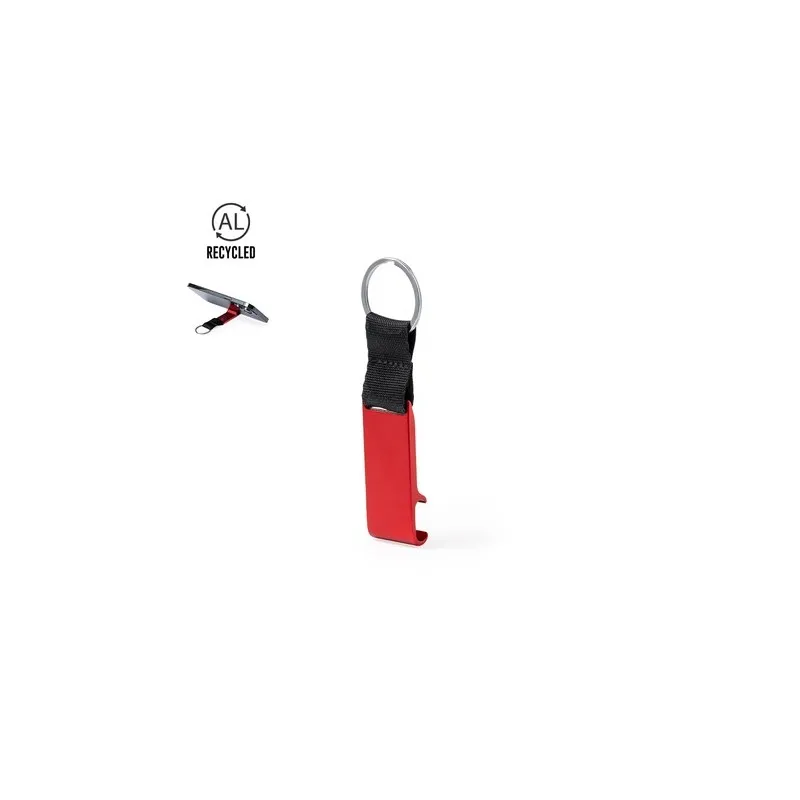 Porte-Clés Personnalisé en Aluminium Recyclé Support Fique Matières : coton Taille textile : 3XL Couleurs : rouge personnalisati