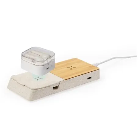 Chargeur Écologique et Pratique Sans Fil Personnalisé Barichen Matières : PU Couleurs : rouge impression haute définition