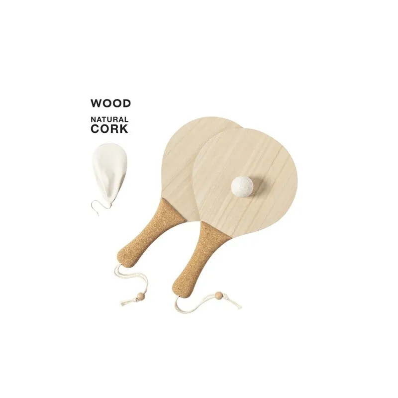 Raquette de Plage Personnalisée Écologique Bubbak | Cadeau d'Entreprise Matières : coton Taille textile : XXL Couleurs : bleu ma