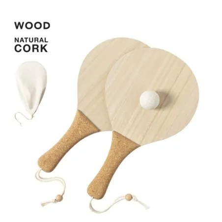 Raquette de Plage Personnalisée Écologique Bubbak | Cadeau d'Entreprise Matières : coton Taille textile : XXL Couleurs : bleu ma