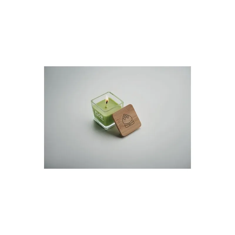 Bougie parfumée carrée 50gr personnalisée idéale pour décorer PILA Matières : coton Taille textile : L Couleurs : gris chiné cad