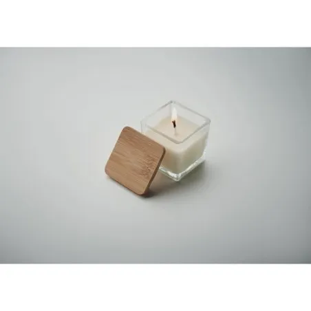 Bougie parfumée carrée 50gr personnalisée idéale pour décorer PILA Matières : coton Taille textile : XL Couleurs : gris chiné ca