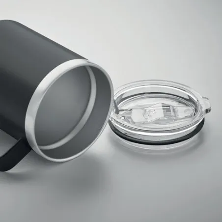 Gobelet Écologique Double Paroi 300 ml Personnalisé | INARI Matières : coton Taille textile : XXL Couleurs : bleu denim cadeau c