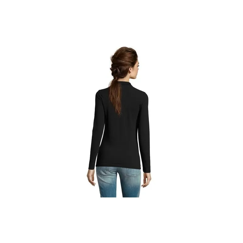 Polo Femme Personnalisé 180 - SOL'S Perfect LSL Matières : coton Taille textile : XXL Couleurs : gris chiné objet promotionnel é