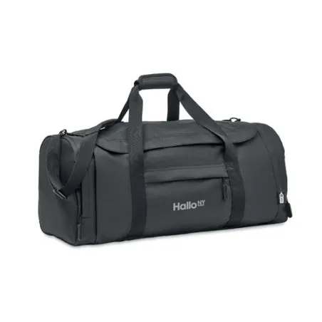 Grand sac de sport écologique en RPET 300D | VALLEY DUFFLE Matières : coton Taille textile : XS Couleurs : rouge marquage laser 