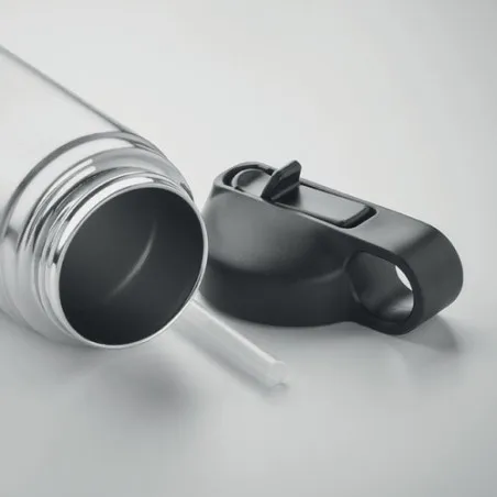 Bouteille à double paroi Écologique et Personnalisée 500 ml IVALO Couleurs : argenté mat Matières : acier inoxydable recyclé cad