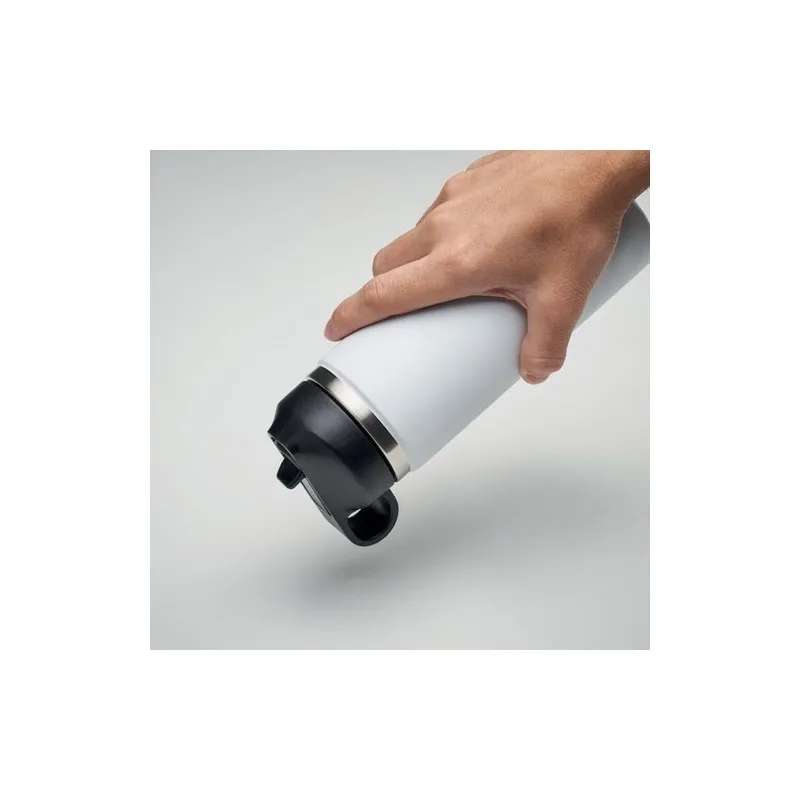 Bouteille à double paroi Écologique et Personnalisée 500 ml IVALO Couleurs : noir Matières : acier inoxydable recyclé cadeau cli