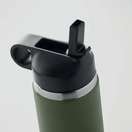 Bouteille à double paroi Écologique et Personnalisée 500 ml IVALO Couleurs : blanc Matières : acier inoxydable recyclé personnal