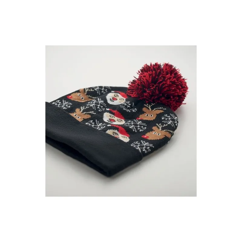 Bonnet à pompon tricoté personnalisé - SHIMAS HAT Couleurs : vert foncé Matières : acier inoxydable recyclé goodies entreprise d