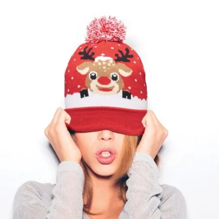 Bonnet à pompon tricoté personnalisé - SHIMAS HAT Couleurs : noir Matières : acier inoxydable recyclé goodies publicitaire événe