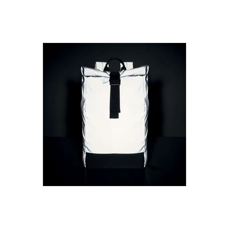 Sac enroulable réfléchissant écologique personnalisé BRIGHT ROLLPACK Matières : ABS recyclé Couleurs : noir livraison express 24