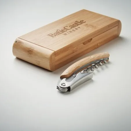 Limonadier Écologique en Bambou Personnalisé - Accessoire Vin Unique SONO Couleurs : blanc Matières : acier inoxydable recyclé c