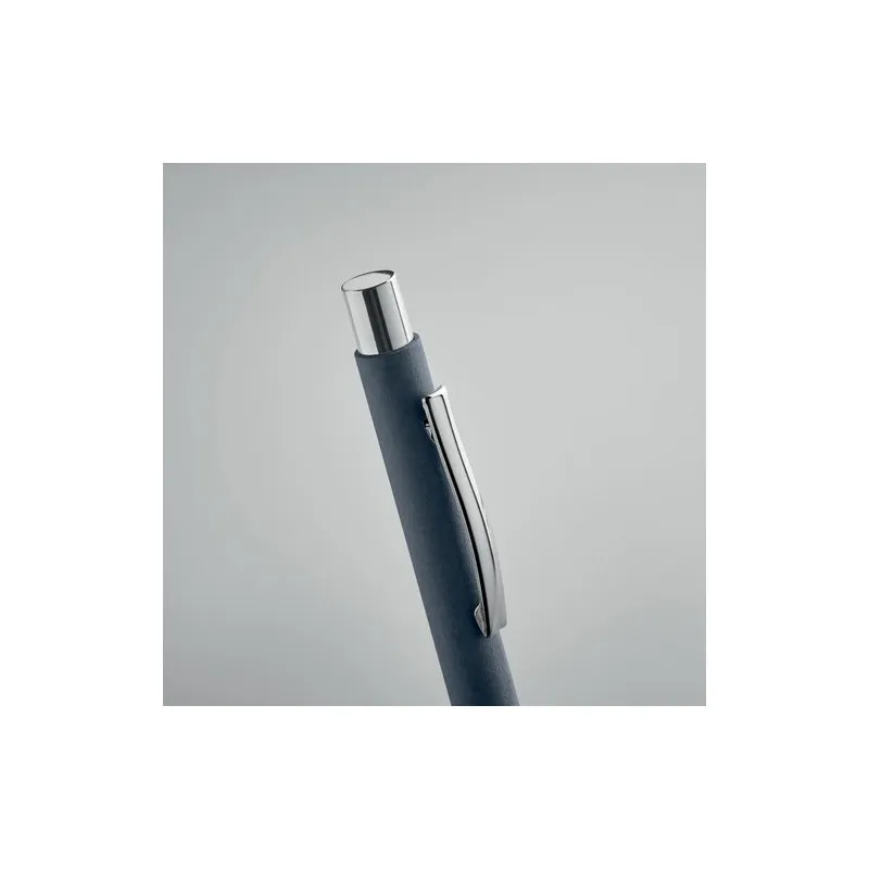 Stylo à bille écologique en papier recyclé personnalisé - OLYMPIA Couleurs : turquoise Matières : acier inoxydable recyclé objet