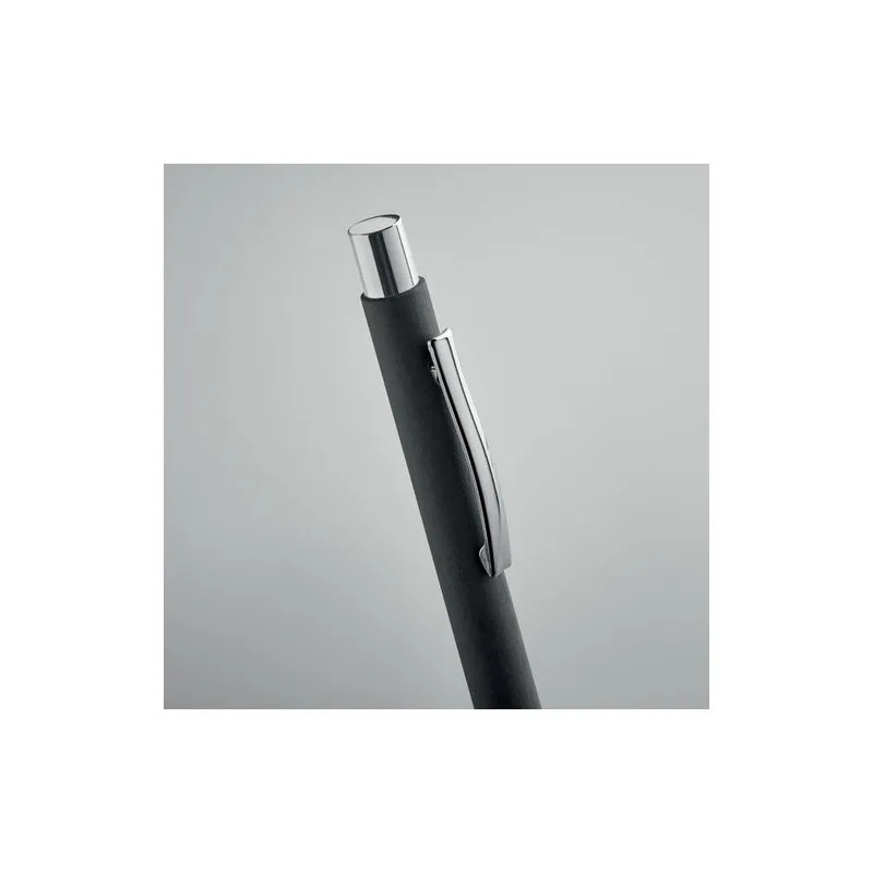 Stylo à bille écologique en papier recyclé personnalisé - OLYMPIA Couleurs : fuchsia Matières : acier inoxydable recyclé goodies