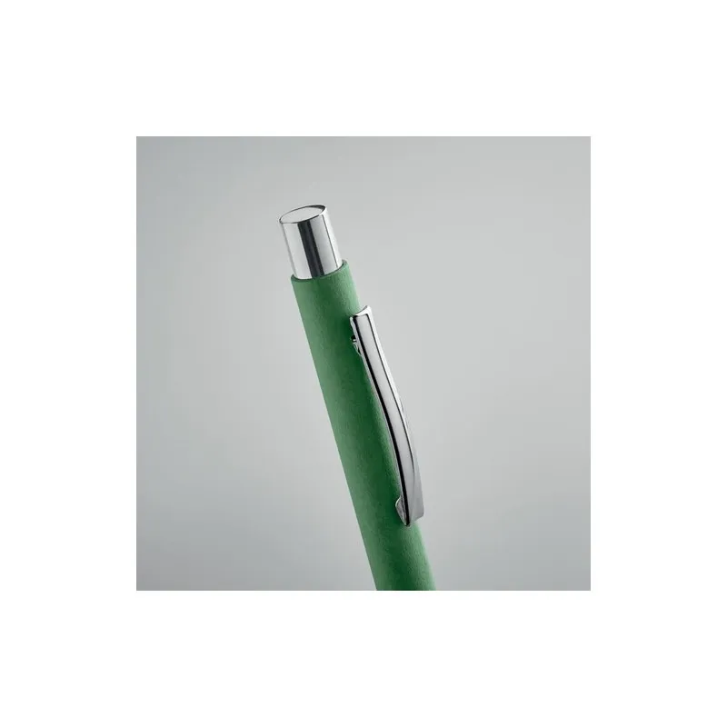 Stylo à bille écologique en papier recyclé personnalisé - OLYMPIA Matières : grès Couleurs : blanc cadeau affaires élégant