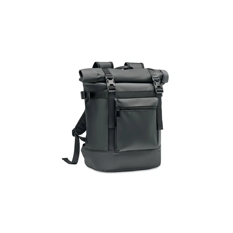 Sac enroulable personnalisé en Tarpaulin 50C - JAYA BAG Matières : PVC Couleurs : noir